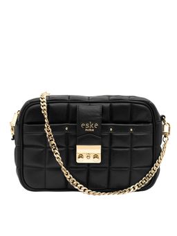 Eske - Black Nappa Leonie Sling Bag For Women