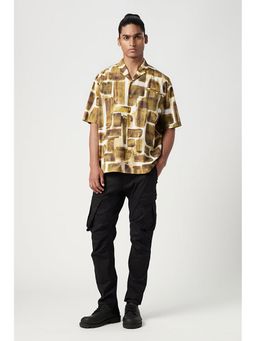 Genes Lecoanet Hemant - Genes Lecointe Hemant Easy Fit Half Sleeve Collar Shirt In An All-Over Abstract Check Print