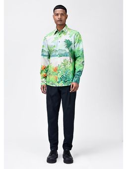 Genes Lecoanet Hemant - Genes Lecointe Hemant Men's Full Sleeve Shirt with Landscape Print