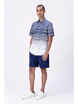 Genes Lecoanet Hemant - Genes Lecointe Hemant Regular Fit Half Sleeve Shirt With Cell Degrade Print
