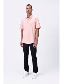Genes Lecoanet Hemant - Genes Lecointe Hemant Melon Pink Giza Shirt With Uv Flower Sticker