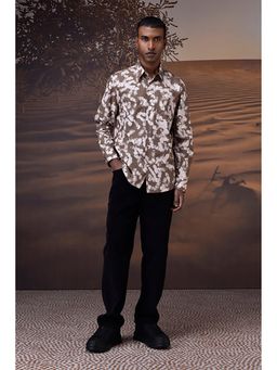 Genes Lecoanet Hemant - Genes Lecointe Hemant Warm Beige Brushstroke Print Shirt