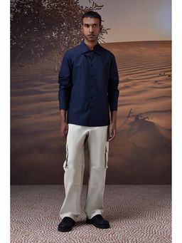 Genes Lecoanet Hemant - Genes Lecointe Hemant Navy Giza Cotton Poplin Shirt