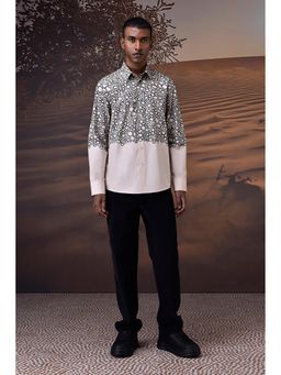 Genes Lecoanet Hemant - Genes Lecointe Hemant Printed Giza Cotton Shirt - Beige