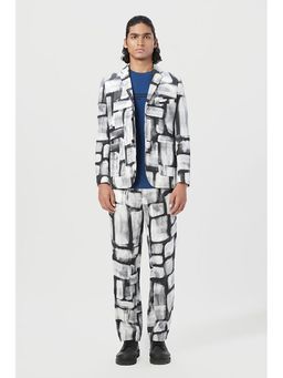 Genes Lecoanet Hemant - Genes Lecointe Hemant Regular Fit Trousers With All-Over Abstract Check Print