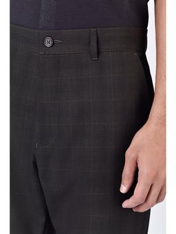 Genes Lecoanet Hemant - Genes Lecointe Hemant Slim Fit Poly Wool Trousers With Back Bone Pocket