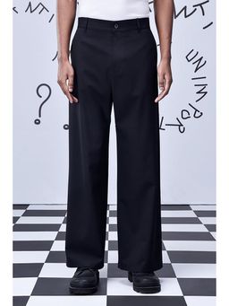 Genes Lecoanet Hemant - Genes Lecointe Hemant Wool Straight Fit Trousers- Black