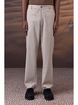 Genes Lecoanet Hemant - Genes Lecointe Hemant Tailored Poly Wool Trousers - Beige