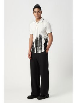 Genes Lecoanet Hemant - Genes Lecointe Hemant Regular Fit Polo T-Shirt With Brush Stroke Print Placement