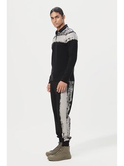 Genes Lecoanet Hemant - Genes Lecointe Hemant Regular Fit Full Sleeve Polo T-Shirt With Bold Large Stripe Print