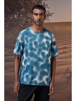 Genes Lecoanet Hemant - Retro Blue Abstract Graphic T-Shirt