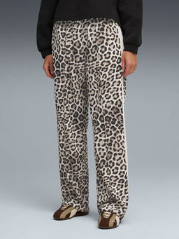 Puma - Women Brown T7 Leo Luxe Animal Printed Straight Pant