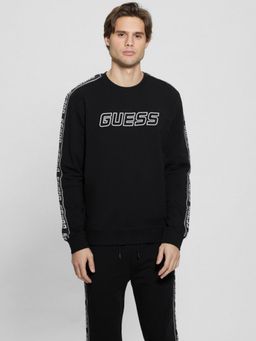 Guess - Men Black Round Neck Full Sleeves Sweatshirt