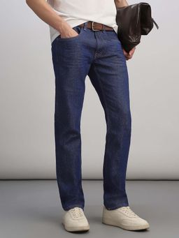 Allen Solly - Men Navy Dark Wash Regular Fit Jeans