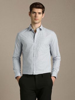 Louis Philippe - Men Grey Cotton Full Sleeves Shirt