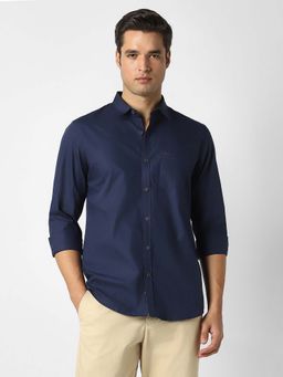 Peter England - Men Blue Slim Fit Casual Shirt