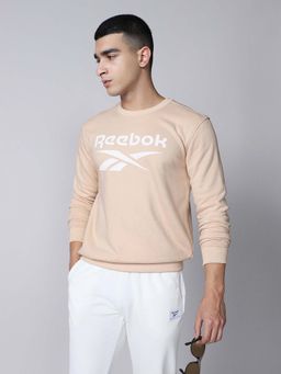 Reebok - Men Beige Solid Sweatshirt