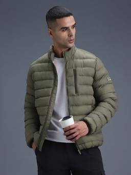 Van Heusen - Olive Solid Regular Fit Jacket