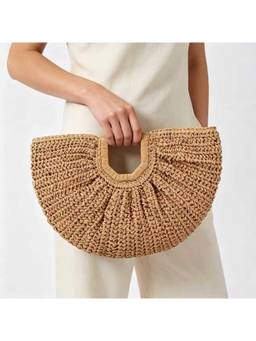 MISS MOSA BY AKANKSHA - Anne Half Moon Hand Bag Brown