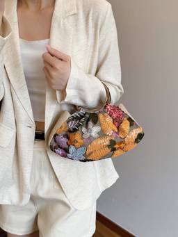 MISS MOSA BY AKANKSHA - Dabel Embroidered Hand Bag Beige