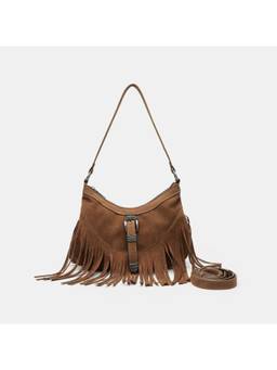 MISS MOSA BY AKANKSHA - Kyoto Tassel Tote Bag with Strap Brown