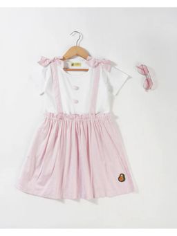 Avokiddos - Pink Girls Pinafore Peppa Pig Dress