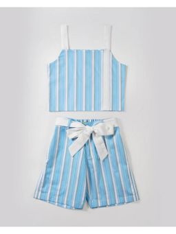 Avokiddos - Summer Fun Tie Belt Shorts and Top Co-Ord (Set of 3)