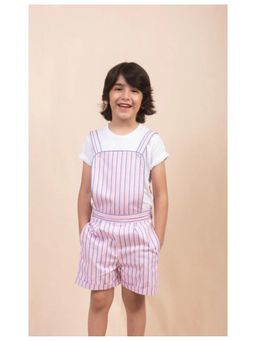 Avokiddos - Unisex Pink Striped Playsuit