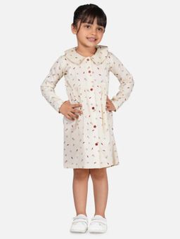 Avokiddos - Cream Girls Soft & Breezy Summer Dress