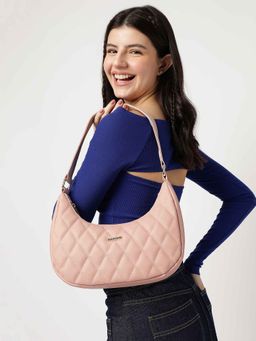 Fastrack - Pink Quilted Shoulder Bag For Women