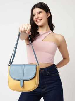 Fastrack - Blue Color-Blocked Sling Bag for Women