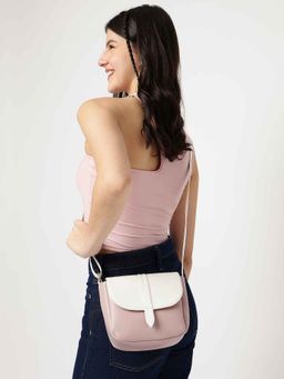 Fastrack - Lilac Color-Blocked Sling Bag for Women