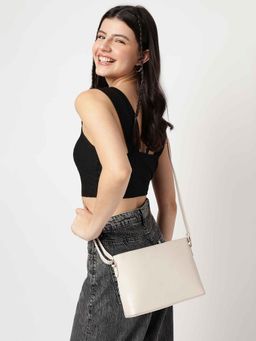 Fastrack - Pumice White Casual Sling Bag for Women