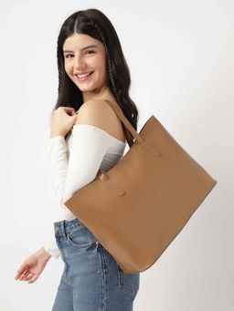Fastrack - Tan College Tote Bag for Women