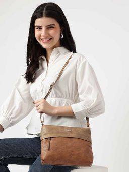 Fastrack - Beige Sling Bag for Women