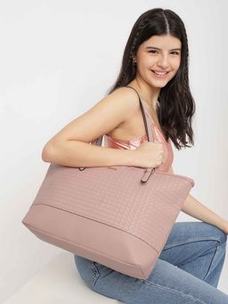 Fastrack - Textured Zip Detail High Tote Bag Fits Upto 15" Laptop