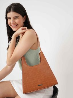 Fastrack - Women Structured Tan Shoulder Bag