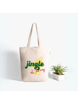 EcoRight - Canvas Tote Bag with Zip - Jingle Days