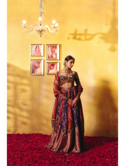 Aayushi Maniar - Multi-Colour Indrani Lehenga with Blouse and Dupatta (Set of 3)