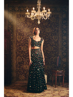 Aayushi Maniar - Green Maya Lehenga with Blouse (Set of 2)