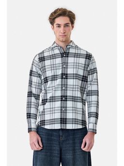Snitch - White Checks Full Sleeves Slim Casual Shirt for Men