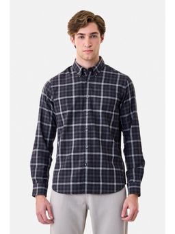 Snitch - Black Checks Full Sleeves Slim Casual Shirt for Men