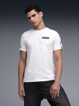 Puma - Mens Tape Crew-Neck T-shirt - White