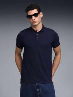 Puma - Essentials Jacquard Men's Collar Polo T-shirt - Navy Blue