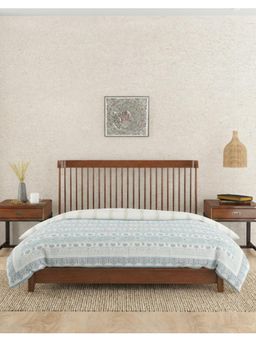 Fabindia - Blue Megh Hand Block Printed Cotton Quilt (Double)