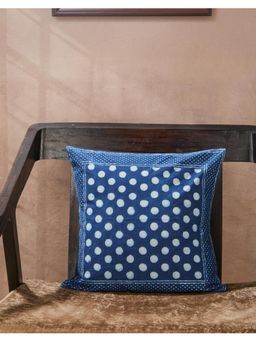 Fabindia - Indigo Nirali Printed Cotton Cushion Cover (One Size)