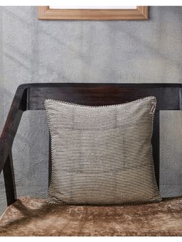 Fabindia - Beige Revati Printed Cotton Viscose Cushion Cover (One Size)