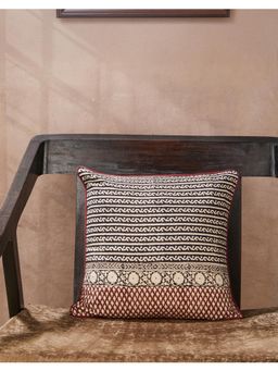Fabindia - Red Revati Printed Cotton Viscose Cushion Cover (One Size)