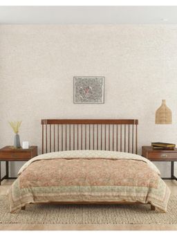 Fabindia - Orange Seher Printed Cotton Quilt (Double)