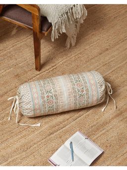 Fabindia - Multi-Color Seher Printed Cotton Bolster Cover (One Size)